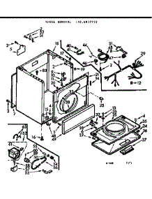 Cabinet Assembly parts for Kenmore Dryer 110.6917722 (1106917722, 110 6917722) from AppliancePartsPros.com