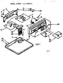 Top & Console Assembly parts for Kenmore Dryer 110.6918722 (1106918722, 110 6918722) from AppliancePartsPros.com