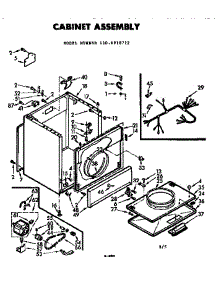 Cabinet Assembly parts for Kenmore Dryer 110.6918722 (1106918722, 110 6918722) from AppliancePartsPros.com
