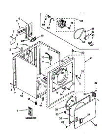 Cabinet parts for Kenmore Dryer 110.69202990 (11069202990, 110 69202990) from AppliancePartsPros.com