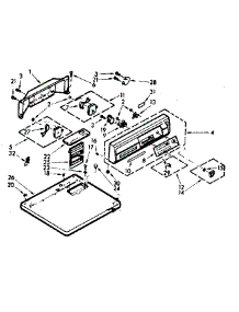 Top And Console parts for Kenmore Dryer 110.6928450 (1106928450, 110 6928450) from AppliancePartsPros.com