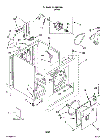 Cabinet Parts parts for Kenmore Dryer 110.69422800 (11069422800, 110 69422800) from AppliancePartsPros.com