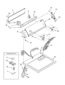 Top And Console Parts parts for Kenmore Dryer 110.69422801 (11069422801, 110 69422801) from AppliancePartsPros.com