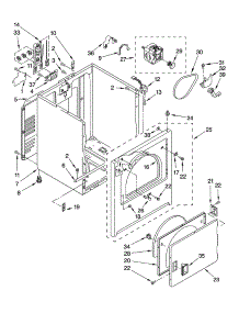 Cabinet Parts parts for Kenmore Dryer 110.69532800 (11069532800, 110 69532800) from AppliancePartsPros.com