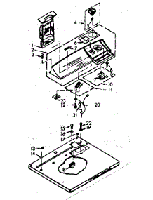 Top & Console Assembly parts for Kenmore Dryer 110.6957700 (1106957700, 110 6957700) from AppliancePartsPros.com
