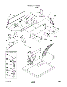 Top And Console Parts parts for Kenmore Dryer 110.69622800 (11069622800, 110 69622800) from AppliancePartsPros.com