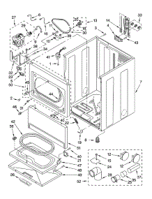 Cabinet Parts parts for Kenmore Dryer 110.69732800 (11069732800, 110 69732800) from AppliancePartsPros.com