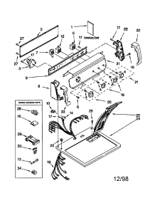 Top And Console parts for Kenmore Dryer 110.69812990 (11069812990, 110 69812990) from AppliancePartsPros.com