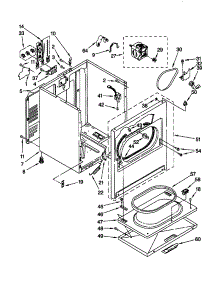 Cabinet parts for Kenmore Dryer 110.69812990 (11069812990, 110 69812990) from AppliancePartsPros.com