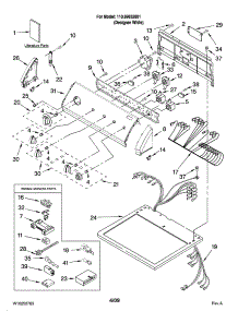 Top And Console Parts parts for Kenmore Dryer 110.69832801 (11069832801, 110 69832801) from AppliancePartsPros.com