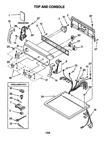 Top And Console parts for Kenmore Dryer 110.69912990 (11069912990, 110 69912990) from AppliancePartsPros.com