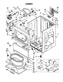 Cabinet parts for Kenmore Dryer 110.69912990 (11069912990, 110 69912990) from AppliancePartsPros.com