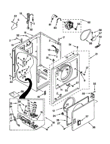Cabinet parts for Kenmore Dryer 110.70012000 (11070012000, 110 70012000) from AppliancePartsPros.com