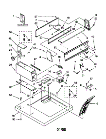 Top And Console parts for Kenmore Dryer 110.70012000 (11070012000, 110 70012000) from AppliancePartsPros.com