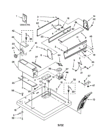 Top And Console parts for Kenmore Dryer 110.70012001 (11070012001, 110 70012001) from AppliancePartsPros.com
