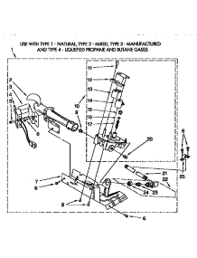 Burner Assembly 3401771 (26 / 110) parts for Kenmore Dryer 110.70012001 (11070012001, 110 70012001) from AppliancePartsPros.com