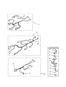 Wiring Harness parts for Kenmore Dryer 110.70012001 (11070012001, 110 70012001) from AppliancePartsPros.com