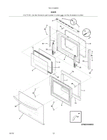 Door parts for Kenmore Range 790.31049803 (79031049803, 790 31049803) from AppliancePartsPros.com