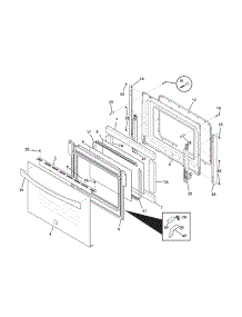 Door parts for Kenmore Range 790.31062100 (79031062100, 790 31062100) from AppliancePartsPros.com