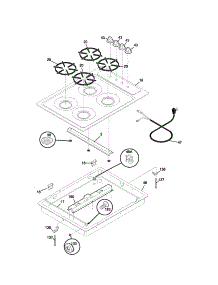Maintop parts for Kenmore Cooktop 790.32094401 (79032094401, 790 32094401) from AppliancePartsPros.com
