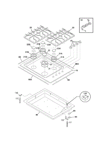 Maintop parts for Kenmore Cooktop 790.32233401 (79032233401, 790 32233401) from AppliancePartsPros.com