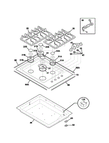 Maintop parts for Kenmore Cooktop 790.32234400 (79032234400, 790 32234400) from AppliancePartsPros.com