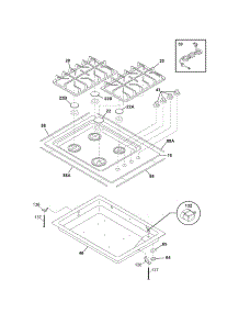 Maintop parts for Kenmore Cooktop 790.32234401 (79032234401, 790 32234401) from AppliancePartsPros.com