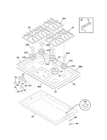 Main Top parts for Kenmore Cooktop 790.32243400 (79032243400, 790 32243400) from AppliancePartsPros.com