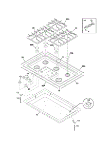 Maintop parts for Kenmore Cooktop 790.32244401 (79032244401, 790 32244401) from AppliancePartsPros.com