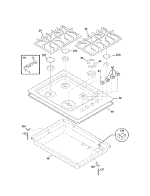 Maintop parts for Kenmore Cooktop 790.32303000 (79032303000, 790 32303000) from AppliancePartsPros.com