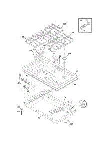 Main Top parts for Kenmore Cooktop 790.32339000 (79032339000, 790 32339000) from AppliancePartsPros.com