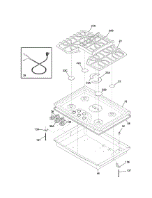 Main Top parts for Kenmore Cooktop 790.32353000 (79032353000, 790 32353000) from AppliancePartsPros.com