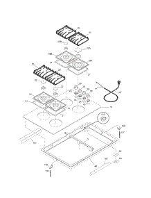 Maintop parts for Kenmore Cooktop 790.32393700 (79032393700, 790 32393700) from AppliancePartsPros.com