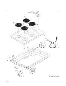 Main Top parts for Kenmore Cooktop 790.32409902 (79032409902, 790 32409902) from AppliancePartsPros.com