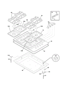 Maintop parts for Kenmore Cooktop 790.32413900 (79032413900, 790 32413900) from AppliancePartsPros.com