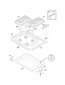 Maintop parts for Kenmore Cooktop 790.32422900 (79032422900, 790 32422900) from AppliancePartsPros.com