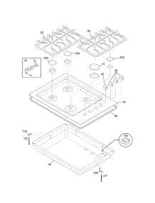 Cook Top parts for Kenmore Cooktop 790.32429903 (79032429903, 790 32429903) from AppliancePartsPros.com