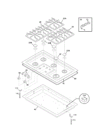 Main Top parts for Kenmore Cooktop 790.32434901 (79032434901, 790 32434901) from AppliancePartsPros.com