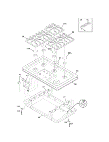 Cooktop parts for Kenmore Cooktop 790.32434903 (79032434903, 790 32434903) from AppliancePartsPros.com