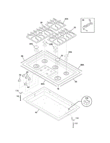 Maintop parts for Kenmore Cooktop 790.32452800 (79032452800, 790 32452800) from AppliancePartsPros.com