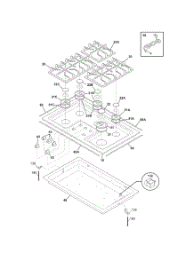 Maintop parts for Kenmore Cooktop 790.32453800 (79032453800, 790 32453800) from AppliancePartsPros.com