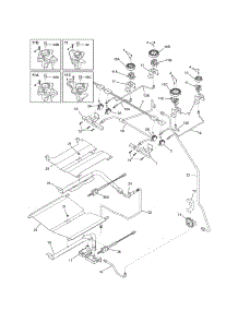 Burner parts for Kenmore Range 790.32603310 (79032603310, 790 32603310) from AppliancePartsPros.com