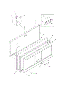 Door parts for Kenmore Freezer 253.16932101 (25316932101, 253 16932101) from AppliancePartsPros.com