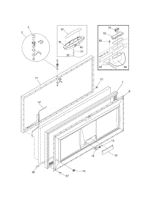 Door parts for Kenmore Freezer 253.16949100 (25316949100, 253 16949100) from AppliancePartsPros.com