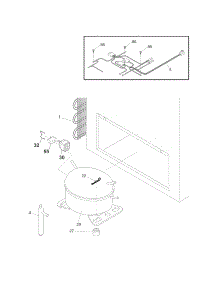 System parts for Kenmore Freezer 253.16949101 (25316949101, 253 16949101) from AppliancePartsPros.com