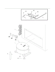System parts for Kenmore Freezer 253.16949102 (25316949102, 253 16949102) from AppliancePartsPros.com