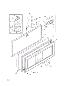 Door parts for Kenmore Freezer 253.16949104 (25316949104, 253 16949104) from AppliancePartsPros.com