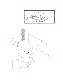System parts for Kenmore Freestanding Freezer 253.16949106 (25316949106, 253 16949106) from AppliancePartsPros.com