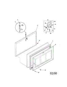 Door parts for Kenmore Freezer 253.18331002 (25318331002, 253 18331002) from AppliancePartsPros.com