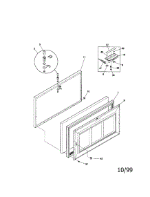 Door parts for Kenmore Freezer 253.18331891 (25318331891, 253 18331891) from AppliancePartsPros.com